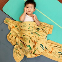 Soft breathable 6-layer bamboo fiber gauze blanket summer cartoon childrens kindergarten nap gauze thin blanket