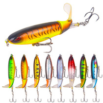 Tractor wave climbing floating water pencil Luya bait water surface tail bass black bait 10CM 13g