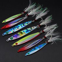 Shore throw laser metal small iron plate sequin IMA same type Luya bait long throw sea fishing sea bass horse shark mouth