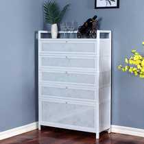 Shoe cabinet Household simple multi-layer assembly thickened aluminum alloy glass waterproof sunscreen balcony storage cabinet Storage cabinet