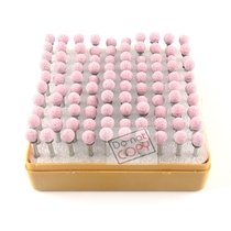 Red corundum grinding wheel grinding head 3mm handle Flint polishing ceramic grinding wheel grinding head round ball type 5 6 8 10mm