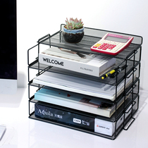 Office desktop multi-layer A4 file rack folder storage rack office file storage rack storage box data rack