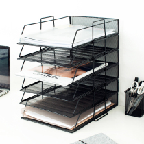 Office desktop multi-layer A4 file rack storage box overlay folder storage rack data rack file storage rack