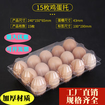 15 egg packing box plastic transparent with buckle lid medium egg tray 100 pcs
