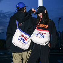 Tide Cards Original China Retro Sails Cloth Bag Inclined Cross Pack Mens Single Shoulder Bag Harbor Wind Cloth Bag Art Student Han Edition Bag