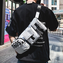 Mens Bag Single Shoulder Inclined Satchel Satchel Function Bag Casual Backpack Sport Riding Trend Individuality Youth