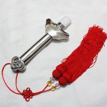 Special price pure stainless steel telescopic sword Tai Chi sword martial arts sword portable sword send sword spike sword set not open blade