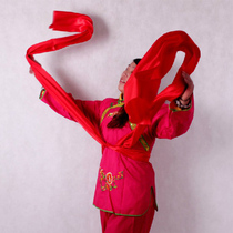Stage props Square dance waist drum ribbon Yangge ribbon ribbon dance red silk cloth color red ribbon can be customized