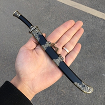 Collection of micro-reduction sword mini Longquan City short sword embroidered spring play animation toys ornaments not opened blade