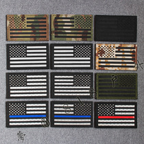 American flag engraved stereo reflective armband night vision IR Velcro badge badge chest sticker logo cap chest sticker
