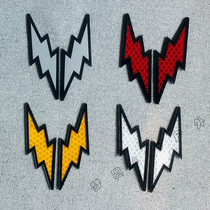 Lightning Bolt arm Chapter Reflective Highlight Night Line Badge Personality Magic Sticker with Backpack Sticker Engraving Morale Badge Badge