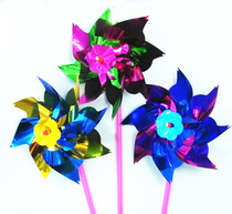 100 sets of plastic sheet small windmill toys Kindergarten outdoor stall manufacturers windmill childrens toys