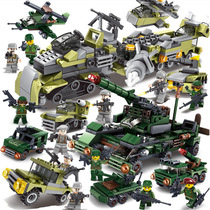 Soldiers Assault Military Car Tank Series Assembly Building Blocks Toys Children Puzzle Pieces for Boys