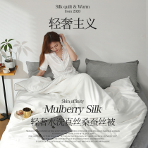 Silk quilt 100 mulberry silk quilt autumn winter cool quilt single air conditioning by winter students spring autumn quilt core winter