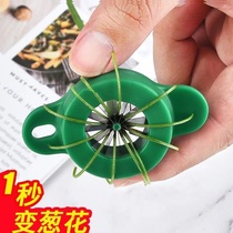 Onion shreds artifact filaments commercial plum blossom onion shredding knife ultra-fine shredded roast duck steamed fish small chives onion drawing tool