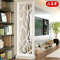 Modern solid wood multi-layer board hollow Chinese office hotel bedroom screen partition living room mysterious closed seat screen