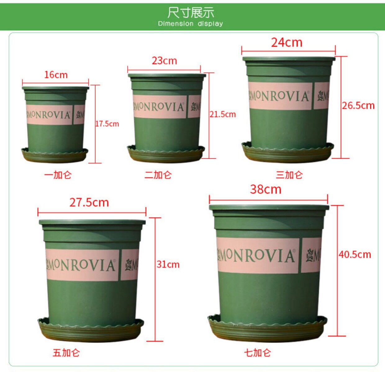 包运费环球加仑盆月季铁线莲深型多肉塑料花盆多规格耐用