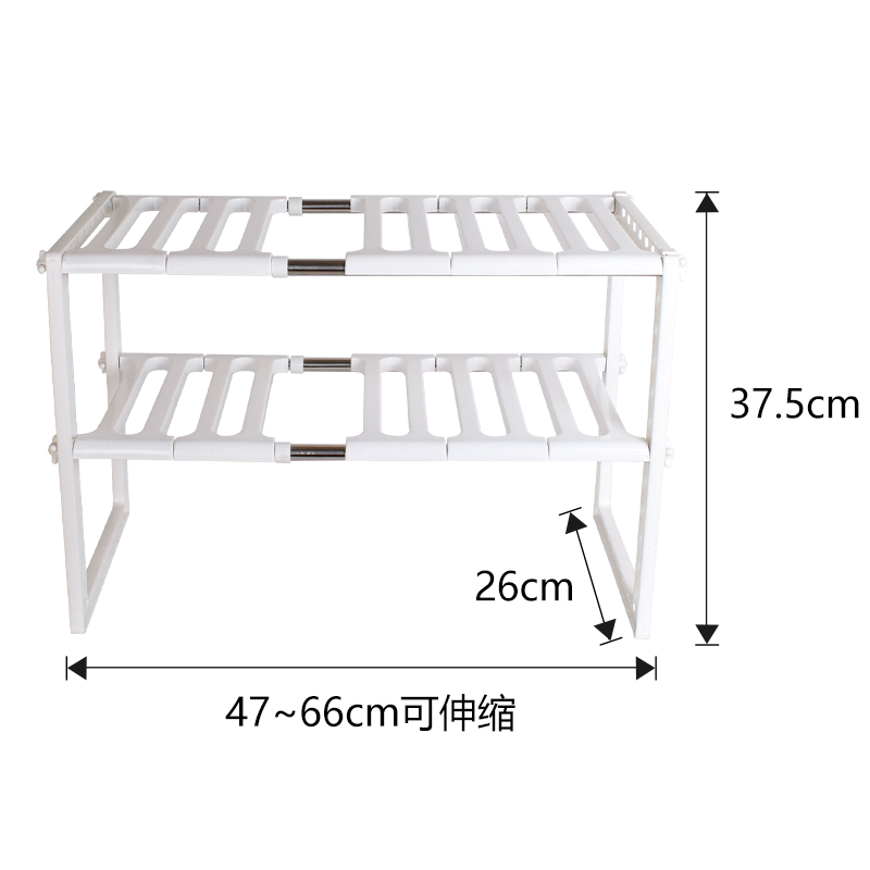 水槽置物架 可伸缩不锈钢落地锅架碗筷盘架橱柜储物架 厨房收纳架产品展示图4