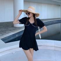 Tao Yaos cute one-piece dress swimsuit womens belly thin conservative size cover meat gathering student Hot Spring