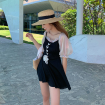 Tao Yao Yao swimsuit 2021 new summer one dress style fairy fan Zai belly thin Korean wind hot spring students