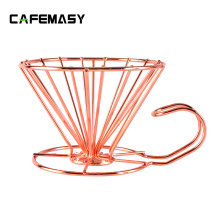 cafemasy hand-made coffee filter cup home leaking V60 filter net with funnel portable filter paper carton