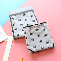 Couple underwear pure cotton suit men and women double underwear creative cute cartoon gray fun hot 2 pieces