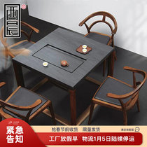 New Chinese tea table Zen Kung Fu tea table and chair combination solid wood negotiation table small apartment modern B & B hotel furniture