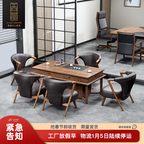 New Chinese tea table and chair combination solid wood modern kung fu tea table Home Office Zen tea table tea room furniture