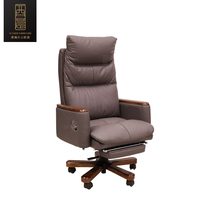Office chair comfort for long sitting genuine leather owner chair Lying Computer Chair Swivel Chair Home Desk Chair Business Chair Business Chair