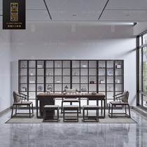 New Chinese solid wood tea table and chairs combined Zen mind folk tea room minimalist modern furniture tea table tea table suit
