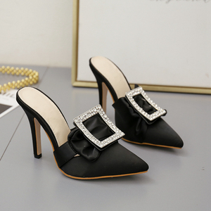 2020 summer new style big buckle pointed Thin High Heels Sandals