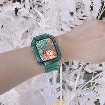 Glacier Transparent applies iwatch7 Apple Watch watchband applewatch6543 Generation SE Men and women