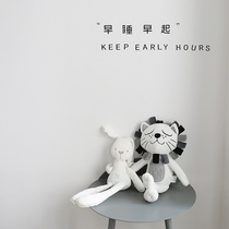 Nordic ins childrens room tent Plush pillow cute lion doll doll ragdoll men and women decorative gifts