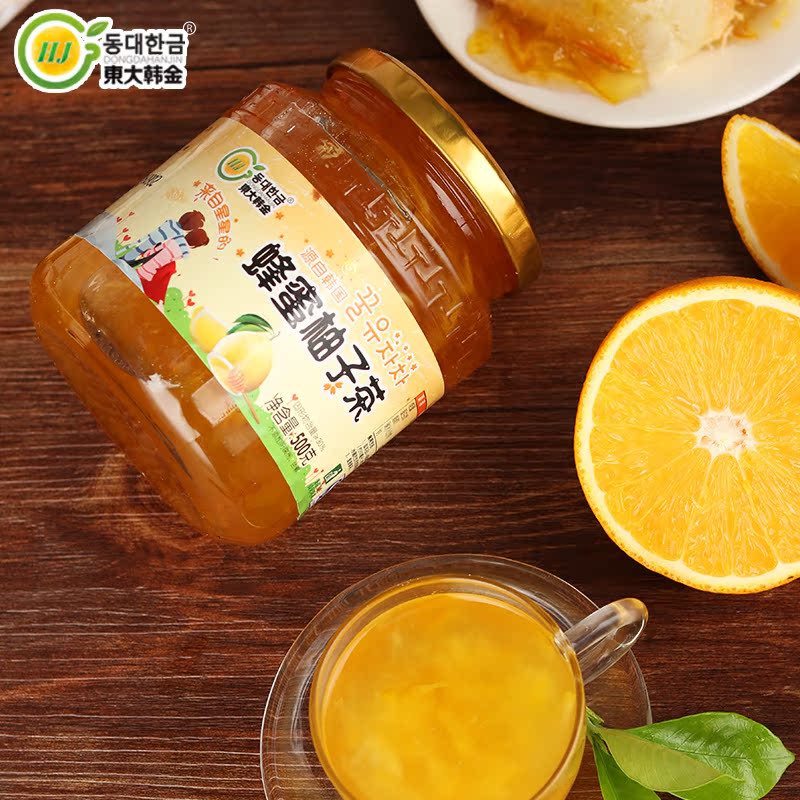 东大韩金蜂蜜柚子茶500g 蜜炼果酱水果茶韩国风味夏季冲饮品 包邮产品展示图1