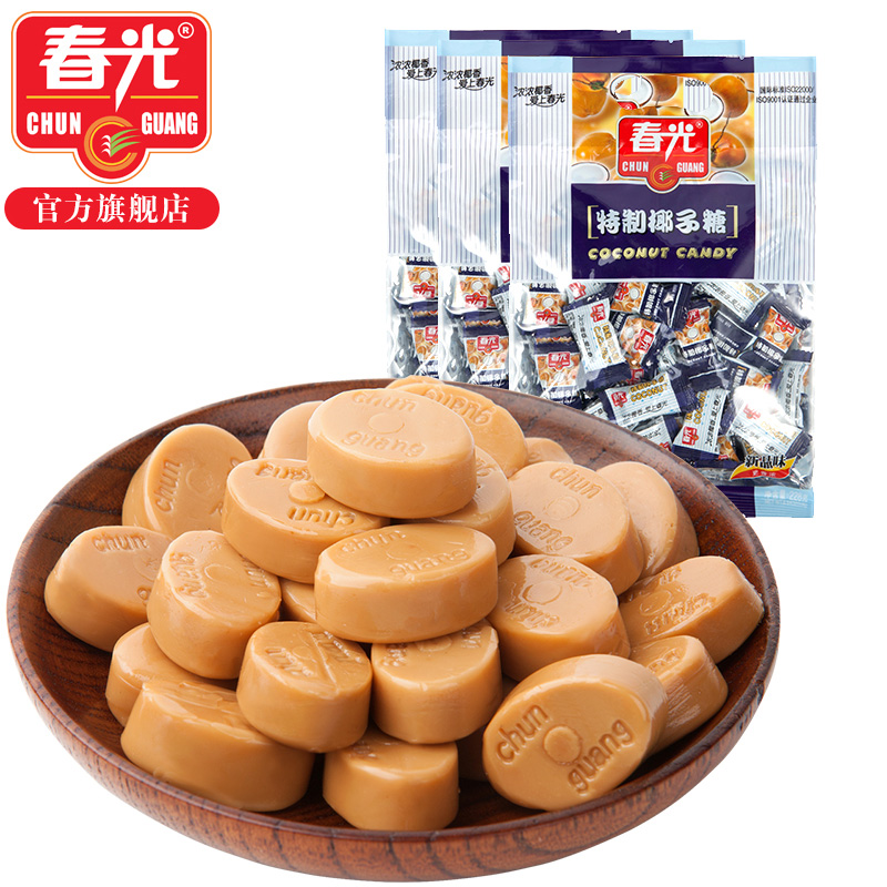 春光食品 海南特产 糖果 特制椰子糖 东郊椰林 椰子味 袋 228g*3产品展示图1