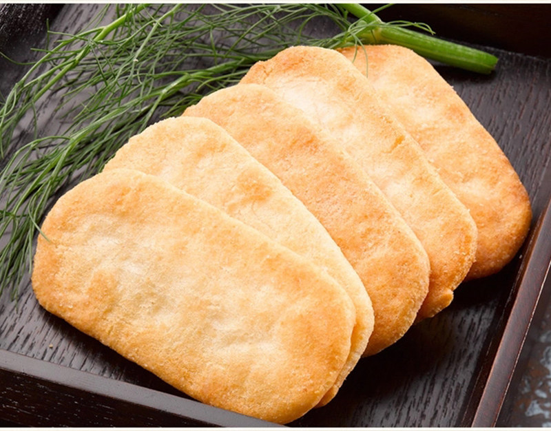 旺旺黑皮原味仙米饼仙贝 雪饼500g休闲零食儿童饼干散装成箱包邮