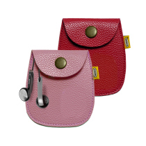 PCMAMA Data Cable Organizer Headphone Bag Organizer Waterproof Leather Headphone Bag