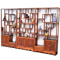 Solid wood Bogu frame combination South Elm Chinese style multi-treasure pavilion display rack Antique rack Antique partition log display rack