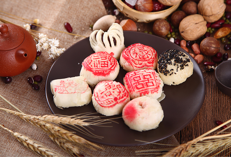 天津桂顺斋白皮点心传统豆沙馅中老人清真食品糕点心京八件送礼