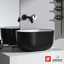 Moshi deepens splash-proof water table upper basin ceramic large size sink household single-sided basin art washbasin Hotel