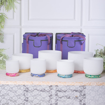 6-12 inch sound Bowl Crystal Bowl set CDEFGAB yoga delivery skin bar washer