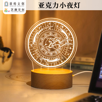 Art and fun cultural creation Dunhuang cultural and creative joint production of Mogao Grottoes murals God deer flying elements acrylic night light