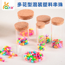 Art fun childrens handmade material color plastic beading a variety of shapes for childrens handmade diy material about 50 pieces