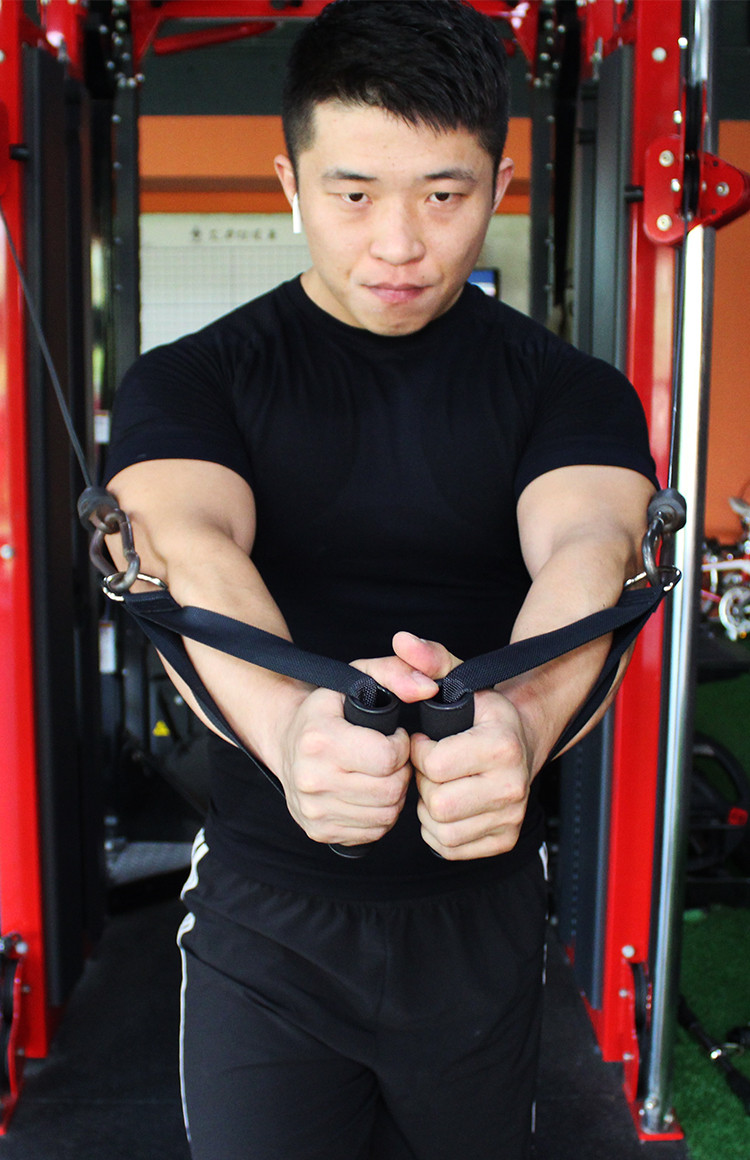 健身器材配件龙门架练背阔肌夹胸握把高位下拉小飞鸟坐姿划船把手