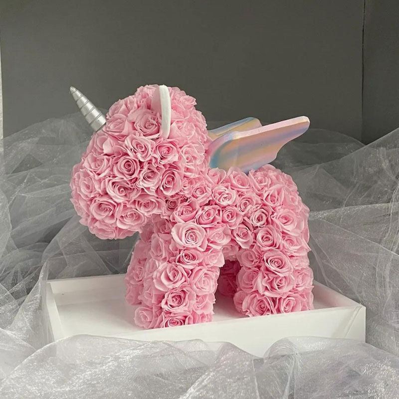 独角兽永生花粉色