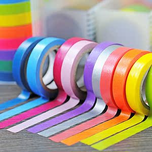 包邮 彩色和纸胶带diy装饰无痕手帐胶带 可写字标注手撕美纹胶带