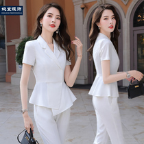 Professional suit suit suit female summer Korean goddess fan President business short sleeve beauty salon hotel jewelry work clothes