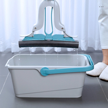 Beautiful Elegant Mop Bucket Rectangular Single Barrel Household Plastic Cleaning Barrel Rinse Mound Cloth Wash Sponge Mop Squeeze Water Drain Bucket