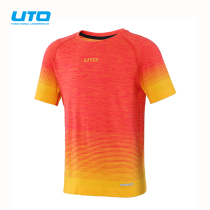 UTO Rainbow Sports Short Sleeve Girls Moisture Absorbing Breathable Big Kids Half Sleeve Boys Sweat Wicking Fast Dry T-Shirt