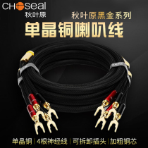 Choseal Akihabara LB-5108 QS991 fever grade monocrystalline copper horn wire professional HIFI5 1 home theater audio banana head Y plug main speaker center line work